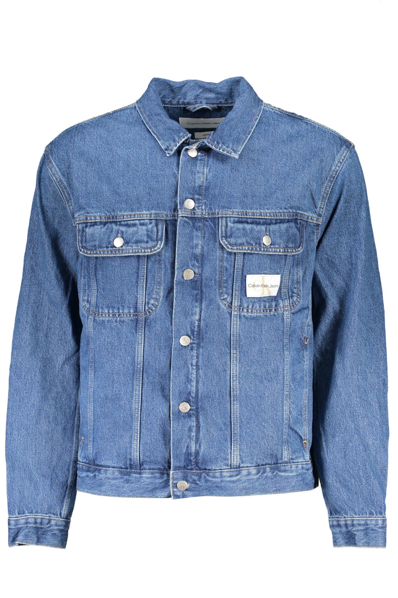 DENIM JACKET, LONG SLEEVES, REGULAR FIT, 2 POCKETS, 2 SMALL POCKETS, BUTTONS, APPLICATION, LOGO, 20% RECYCLED COTTON