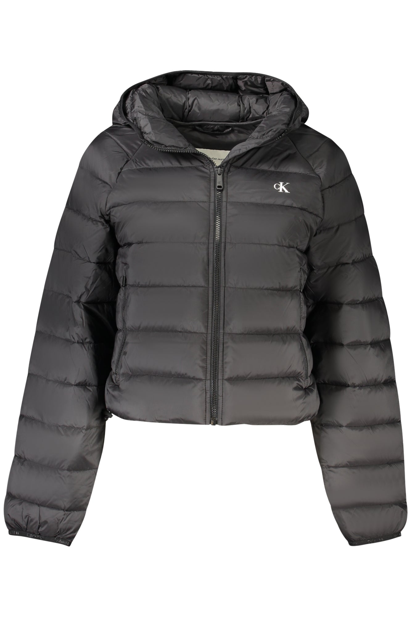 LONG-SLEEVED JACKET WITH HOOD, 2 EXTERNAL POCKETS, PRINT, ZIP, WATER AND WIND RESISTANT, RECYCLED NYLON