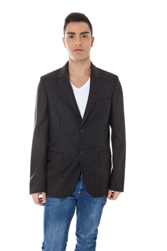 CLASSIC LONG SLEEVED JACKET, BUTTONS, 2 INTERNAL POCKETS, 2 EXTERNAL POCKETS, SINGLE POCKET, LOGO