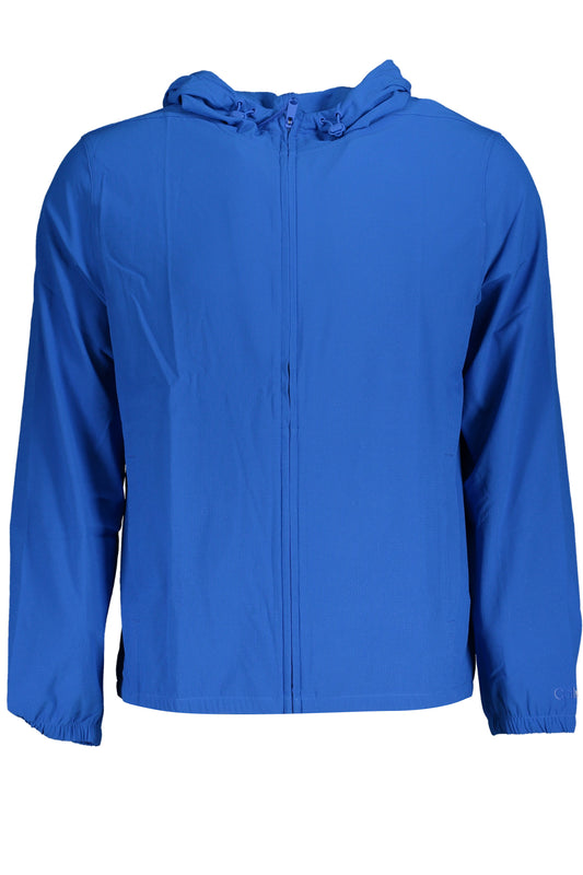 SPORTS JACKET WITH HOOD, 2 POCKETS, ZIP, ELASTIC AND BREATHABLE FABRIC, LOGO