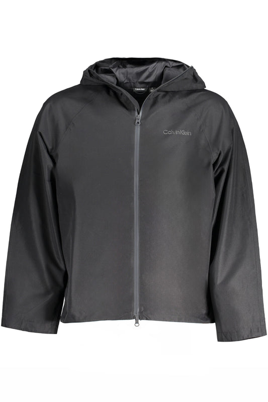 LONG SLEEVE SPORTS JACKET WITH HOOD, 2 EXTERNAL POCKETS, ZIP, PRINT, LOGO