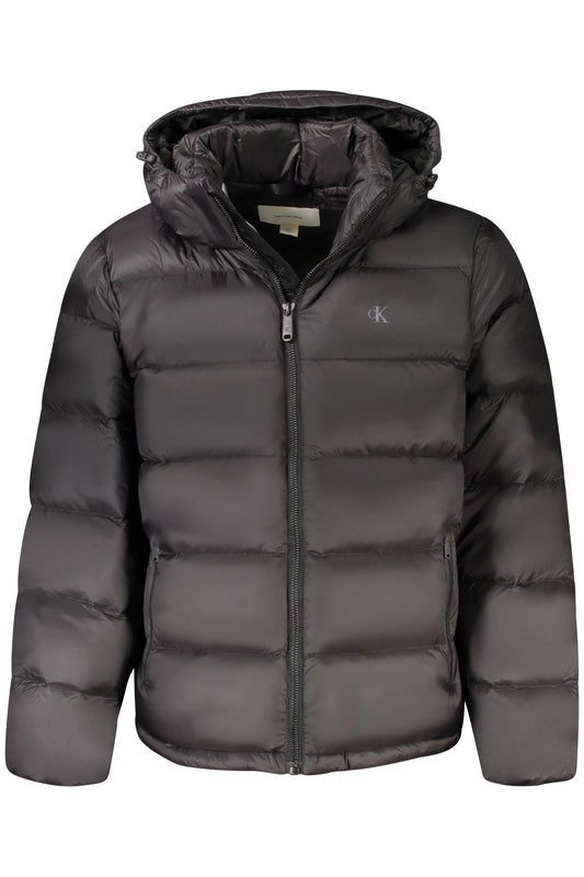 LONG SLEEVE JACKET WITH REMOVABLE HOOD, 2 EXTERNAL POCKETS, 2 INTERNAL POCKETS, WATER AND WIND RESISTANT, ZIP, PRINT, LOGO, 100% RECYCLED NYLON